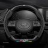 Hyundai Sonata 8-го-10-го поколений, ультратонкая накладка на руль из замши и углеродного волокна