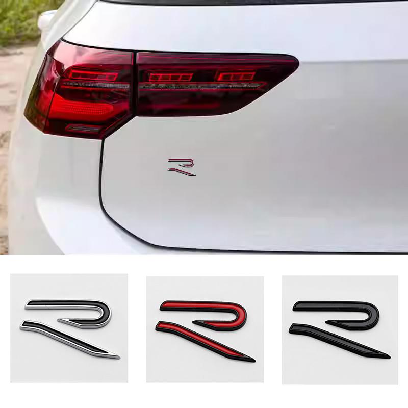 LMN1 2026 Hot VOLKSWAGEN 3D ABS New R Badge Rear Trunk Emblem Car Stickers Decal For VW Volkswagen Golf 6 7 8 GTI MK6 Mk7 MK8 Car Sty