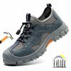 Summer Safety Shoes Anti-puncture Work Safety Shoes for Men Summer Breathable Boots Anti-slip Work Sneakers with Steel Toe Cap