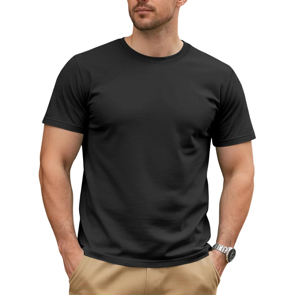 Mens T-Shirts Crew Neck Cotton T Shirts for Men Classic Fit T Shirt Men Short Sleeve T-Shirts for Man Casual Style