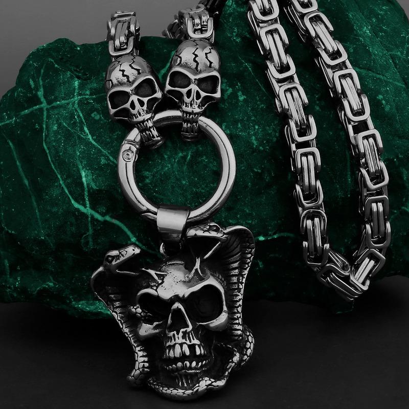 1 шт. Мужские ожерелья в стиле ретро в готическом стиле, подвески с черепами, призраки, велосипеды в стиле хип-хоп, ювелирные изделия в стиле панк, мужские ювелирные подарки, украшения для мужчин и женщин