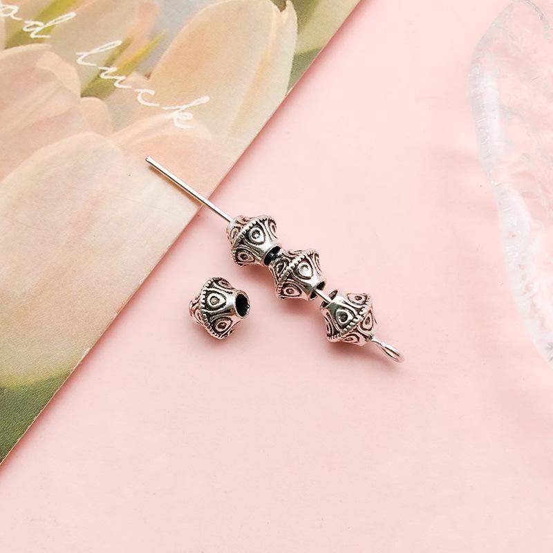 Антикварные серебряные бусины-разделители в форме цветов и звезд для самодельных украшений