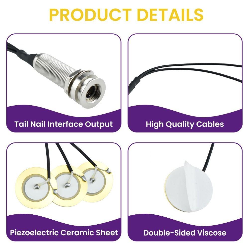 Contact Pickup Piezo Pickups Transducer Pickup Combo Guitar Preamp Pickup Kalimba Thumb Piano