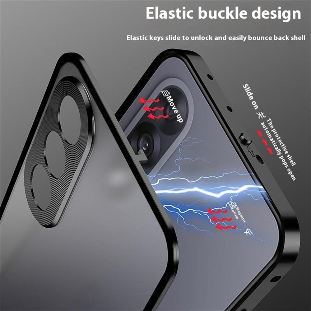 For OnePlus Nord 5 5G/Ace 5 Ultra 5G Matte Case Aluminium Alloy + PC Phone Cover Pop-Up Snap Lock
