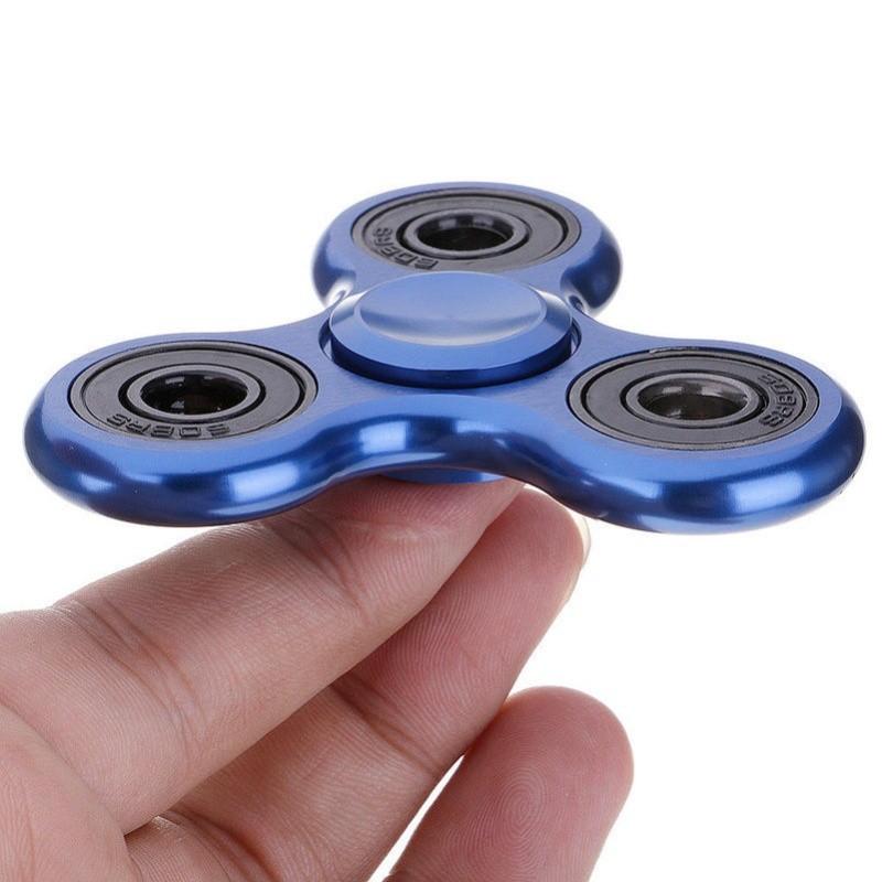 Премиальный алюминиевый сплав три-спиннер бесшумный подшипник металлический фиджет игрушка снятие стресса