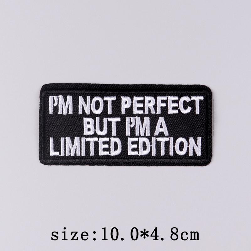 Proverb Patch Iron On Patches For Clothing Slogan Embroidered Patches On Clothes Skull Embroidery Patch Hook Loop Sticker Badges