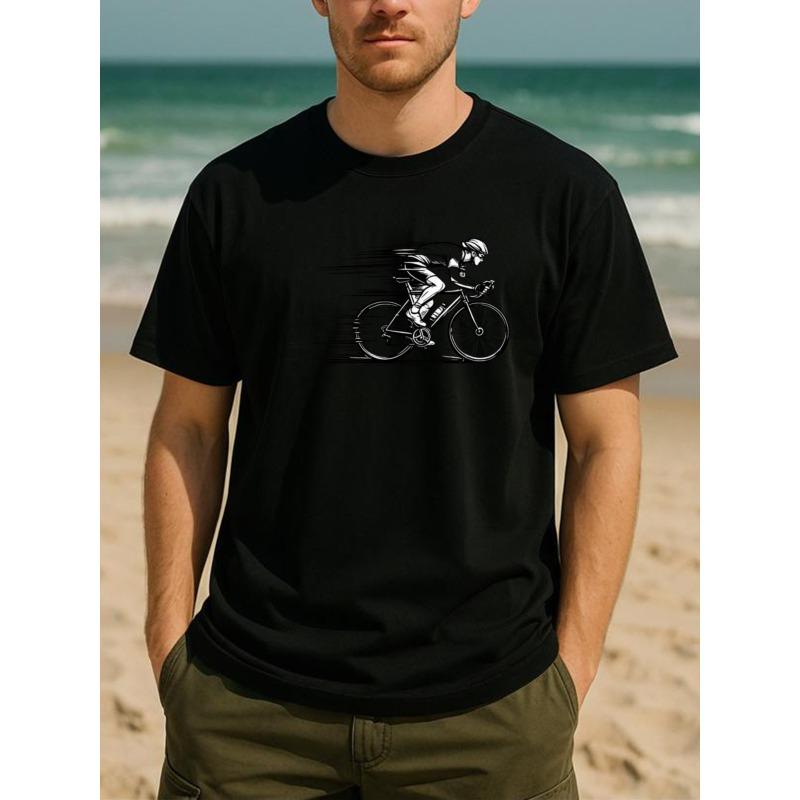 Европейские размеры Speed Cycling Enthusiast | Чистая футболка с ярким спортивным стилем, подходит для всех сезонов | Удобная и дышащая повседневная спортивная