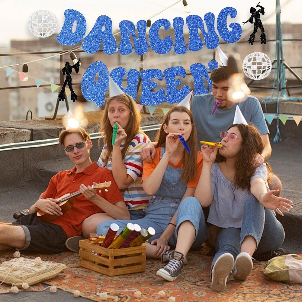 Blue Glitter  Mamma Mia Birthday Wedding Party  Girls