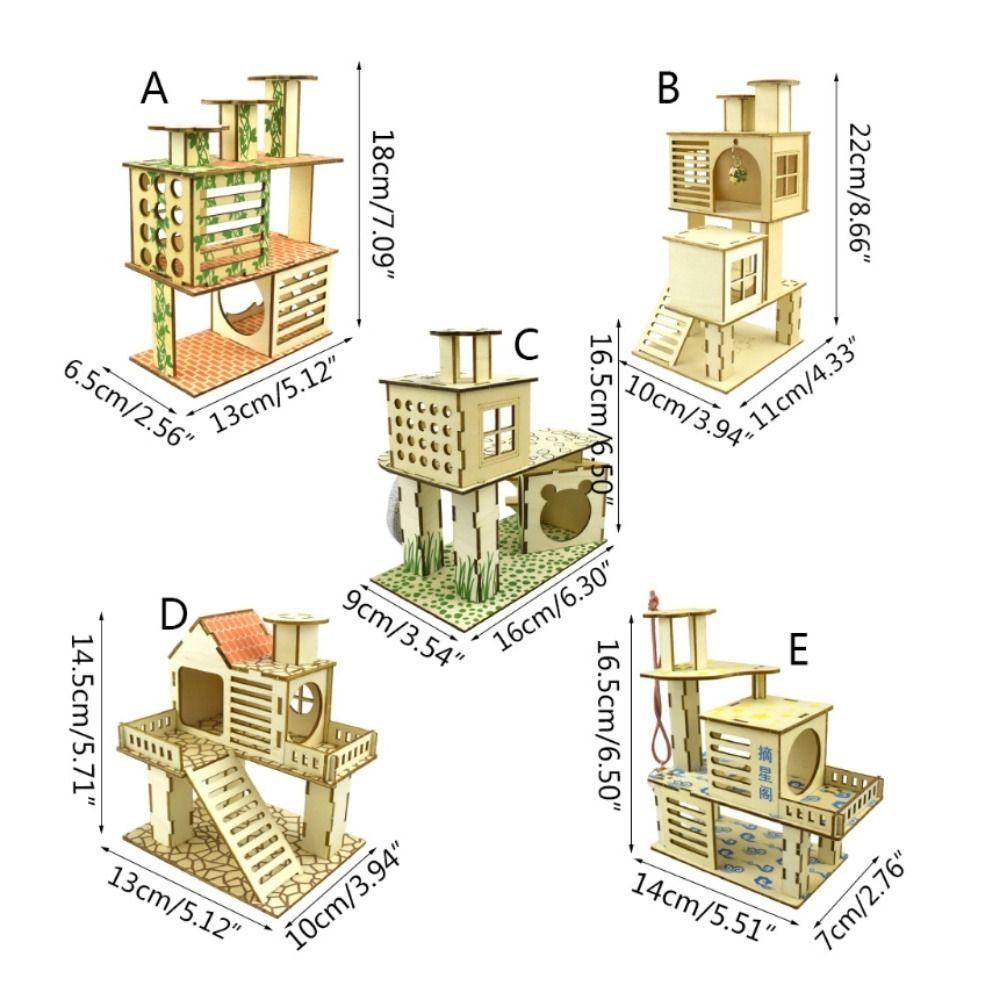 Gerbils Hedgehog Removable Guinea Pigs Hamster House Rat Playground Platform Small Animal Habitat