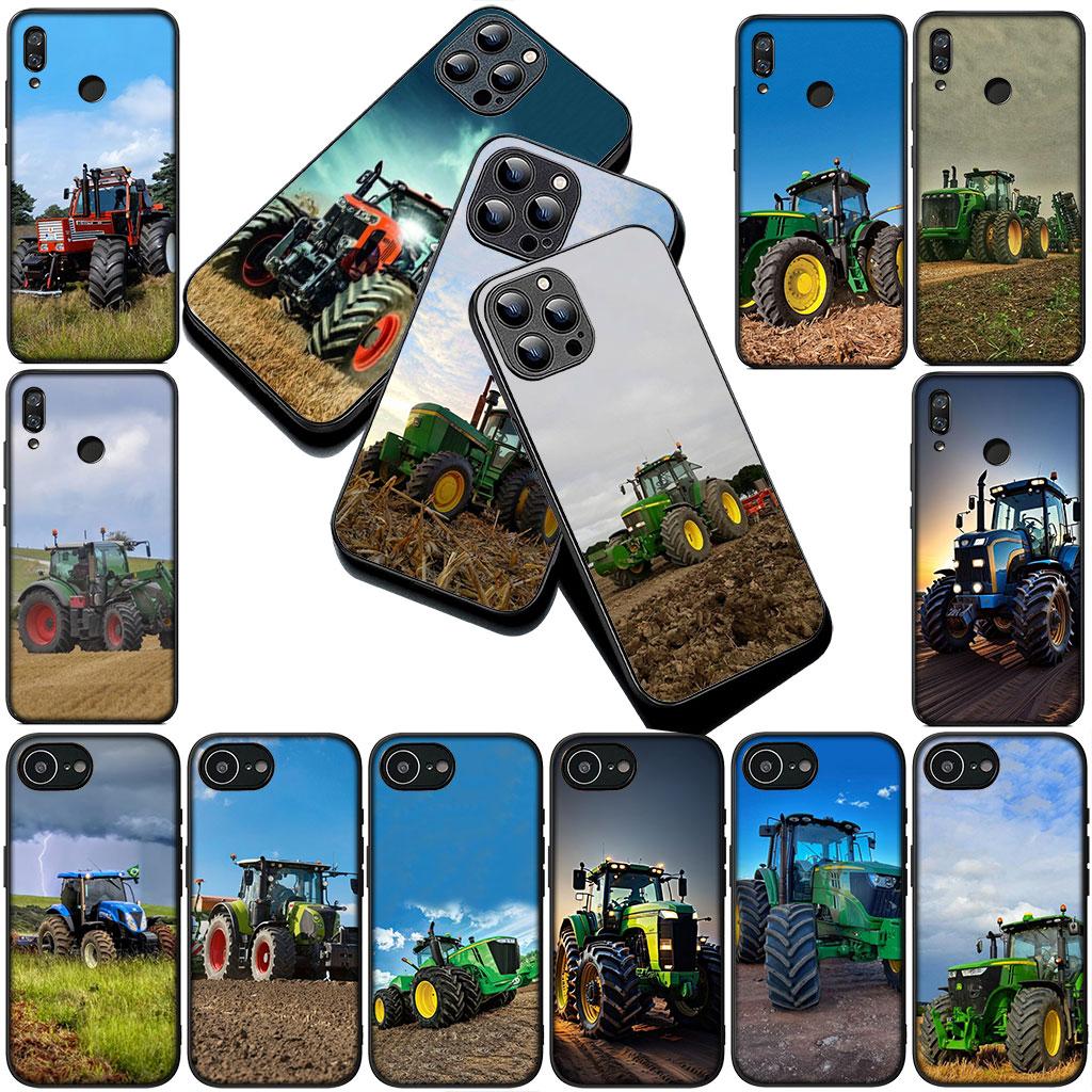Farms Vehicles Tractors Silicone Phone Cover for Motorola Moto G86 G57 E14 E15 G14 G34 G35 G84 G24 A54 G15 Power E22 Soft Case
