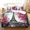 3D Printing Parisian Tower Bedding Romantic Love Down Duvet Covers Pillowcases 2/3pcs Women's Girls' Home Textiles, Gifts