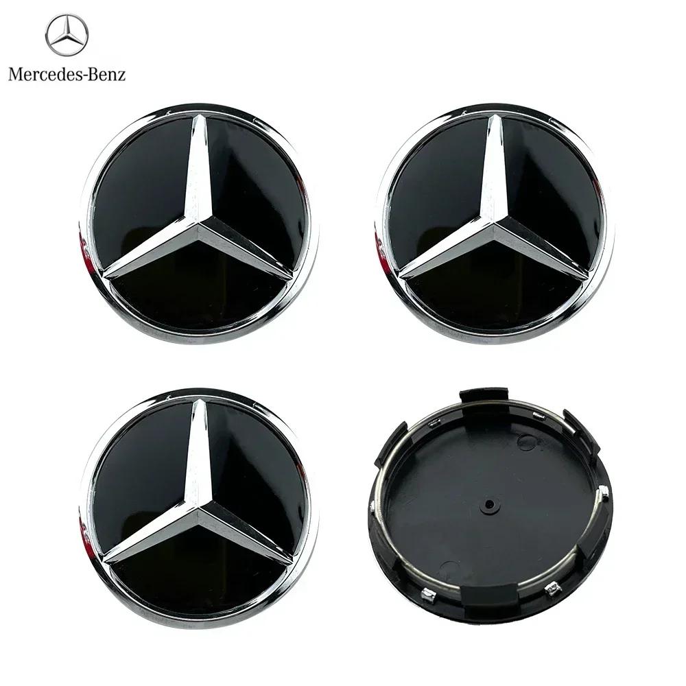 VOCCL1 2025 для Mercedes benz AMG 4 шт. 60 мм Черно-серебристая эмблема-колпачок колеса автомобиля Логотип-крышка для Mercedes Benz W176 W177 W204 W205 W212 W213