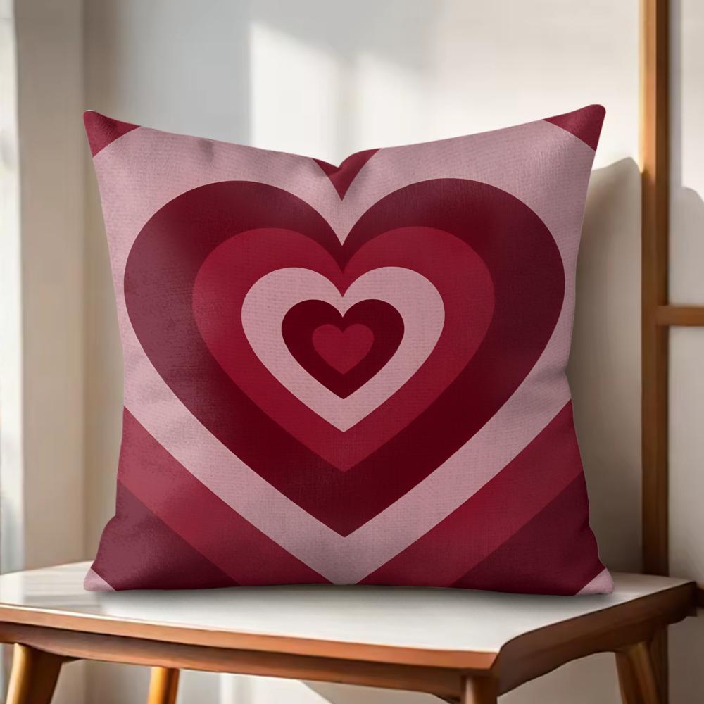 Sweet Love Cushion Cover Natural Linen Organic Fabric DoubleSided Printing Couch Pillow Covers Home Decor