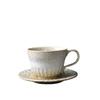 Japanese Retro Ceramic Cup Espresso Cup Saucer Set Afternoon Tea Coarse Pottery Small Capacity Coffee Cup