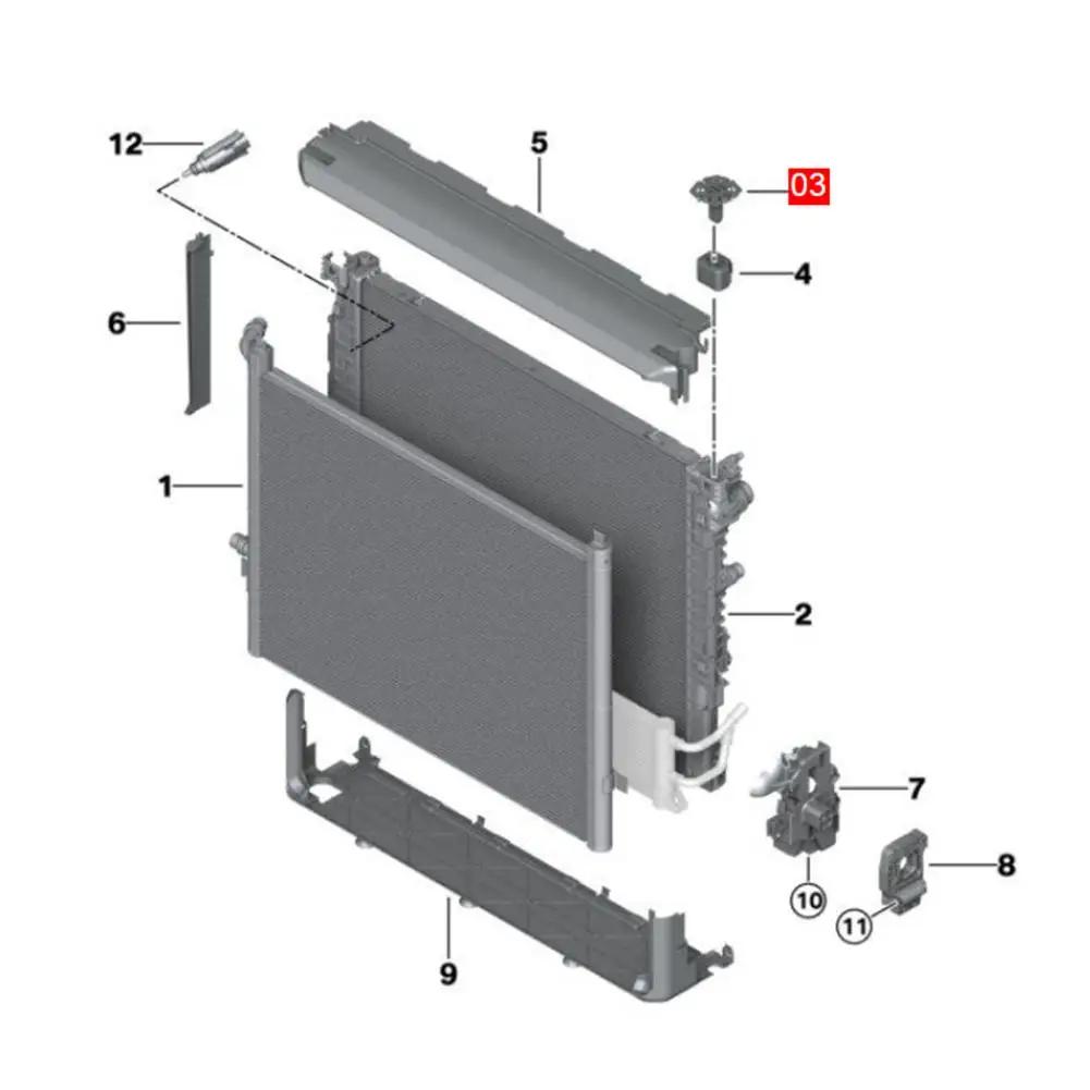2 шт. Крепежный элемент радиатора охлаждающей жидкости автомобиля, зажим 17118482944 17118619382 для автомобильного крепежного зажима, аксессуары