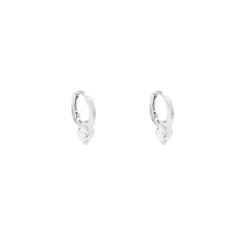 Exquisite diamond-encrusted zircon earrings women's new light luxury niche high-end temperament ear buckles personalized earrings earrings