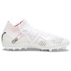 Puma Будущее Про Круглый Носок Удобный МГ (Резиновые короткие шипы) Тканевые футбольные бутсы для искусственного газона Мужские футбольные бутсы Бело-розовые 107363-01
