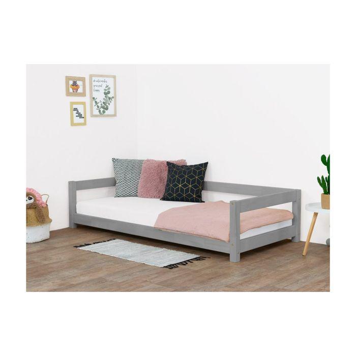 Lit Montessori enfant STUDY 90 x 160 gris