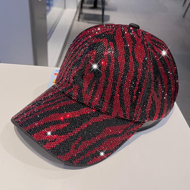 Appearance New leopard print hot diamond baseball hat men's and women's outdoor sunshade sunscreen hat European and American fashion casual cap