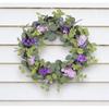 Искусственный весенний венок Фиолетовый цветочный венок для входной двери Сад Улица