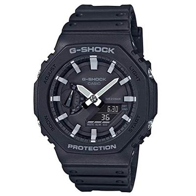 G-SHOCK GA-2100-1A Мужские аналогово-цифровые часы, черные, Neobright, Carbon Core Guard [Параллельный импорт]