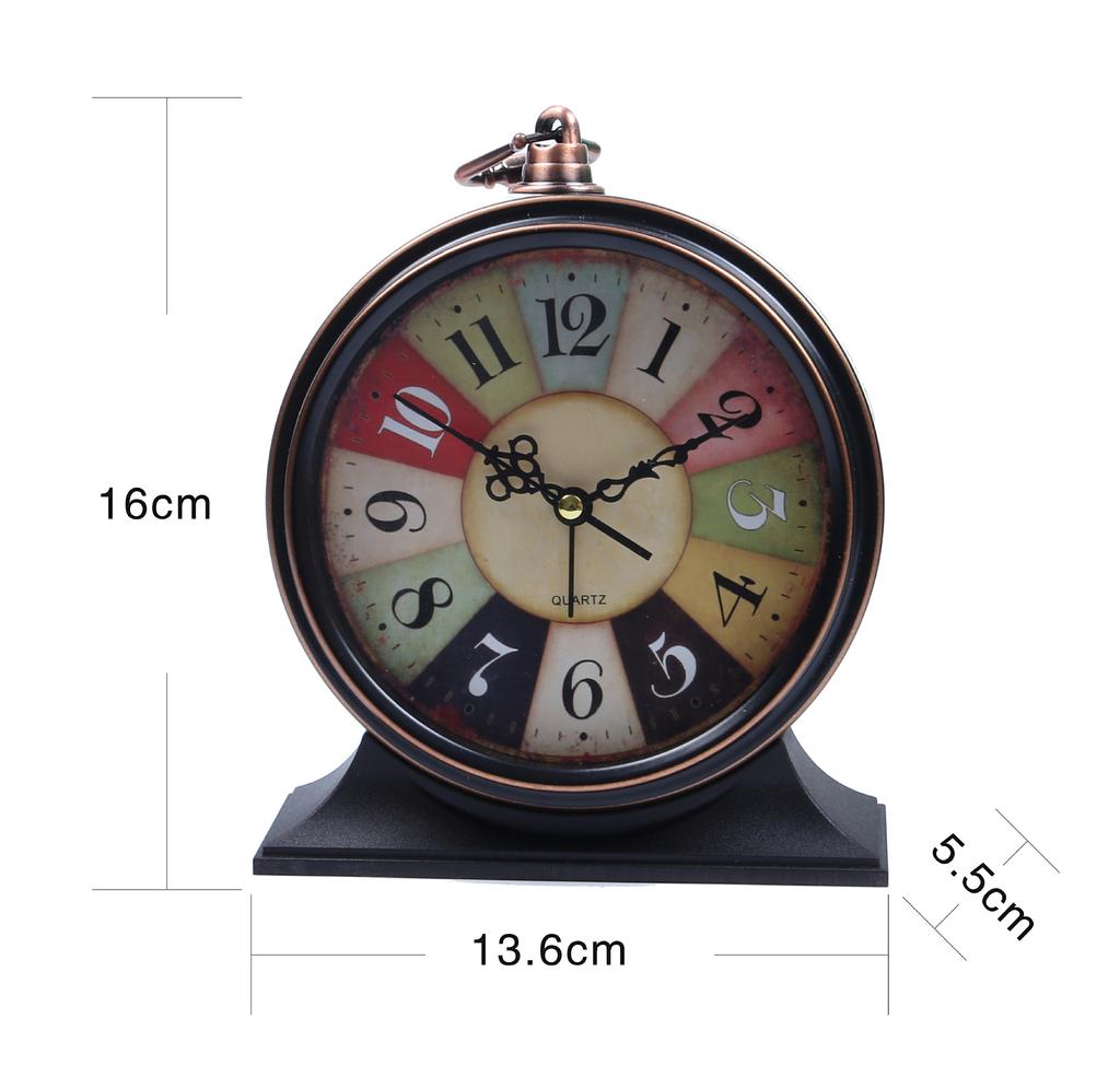 Retro European Countryside Creative 508 Alarm Clock Lazy Student Alarm Clock Simple Bedhead Metal Alarm Clock