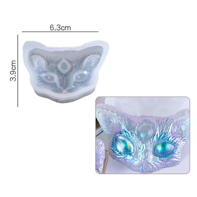 Прозрачная силиконовая форма для торта 2/3-глаза Дьявол Голова кошки Форма для торта Изготовление Украшение DIY Форма для рукоделия Литьевые материалы Подвеска