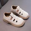 Летние новые сандалии для девочек Hollow Comfort Soft Bottom Leather Sandals Western Princess Shoes