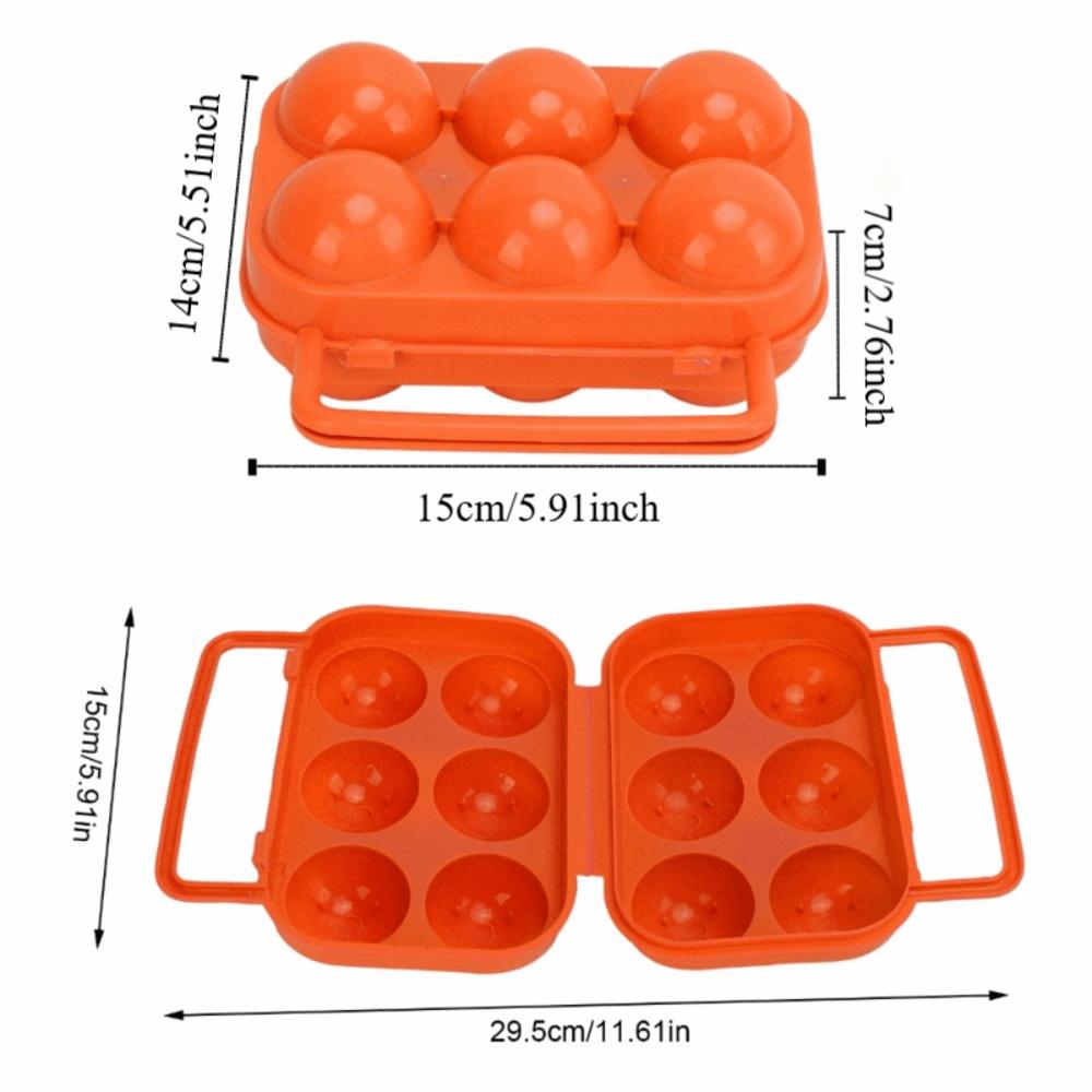 3 Pcs Sturdy Shockproof Egg Storage Carrier ABS Egg Container Egg Organizer Box Outdoor Camping