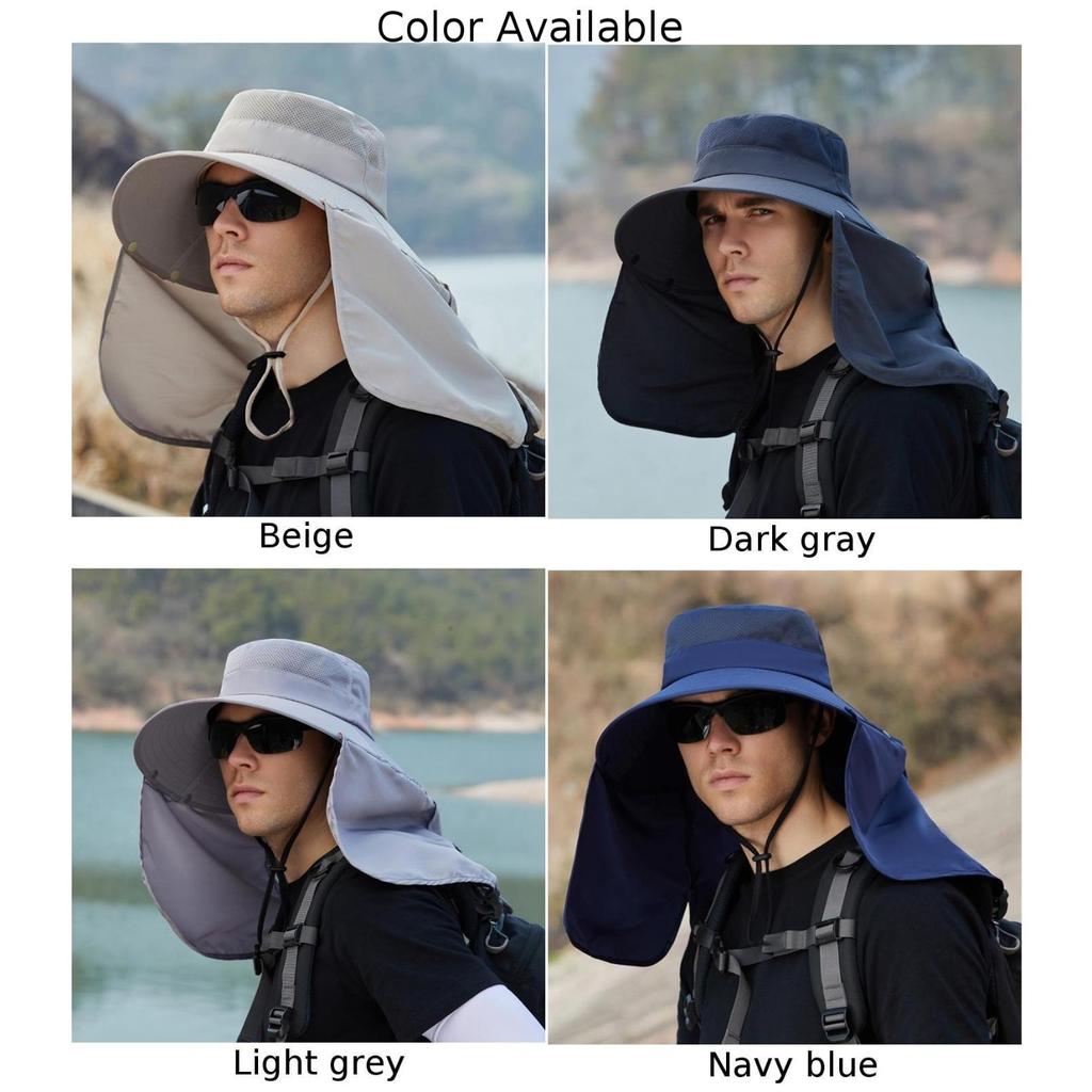 Мужская шляпа для рыбалки, походная шея, защита от солнца на открытом воздухе