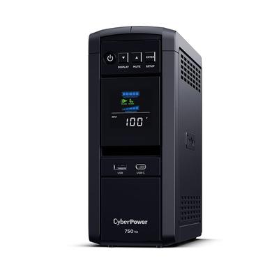Источник бесперебойного питания CyberPower UPS CP750PFCLCDJP, линейно-интерактивный источник питания, синусоидальная волна, 750 ВА, 525 Вт, регулируемый угол наклона, цветной ЖК-экран в комплекте
