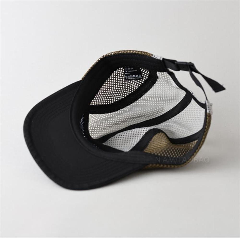 Flat-brimmed Sun Visor Cap 5 Panel Quick-drying Hat Japanese Style Mesh Baseball Cap Unisex