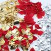 12/72pcs Christmas Decoration Bow Red Gold Xmas Tree Bowknot Pendant Ornaments for Home Decor Navidad New Year Party Gifts