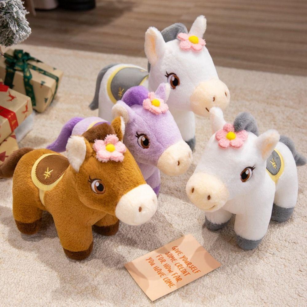 Cute Little Horse Stuffed Horse Doll Colorful Design Lucky Wealth Pony  Friends Gift