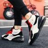 Весенне-осенние мужские черно-белые кроссовки с пандой, высокие, амортизирующие, спортивные кроссовки с синим мячом, кожаные, нескользящие