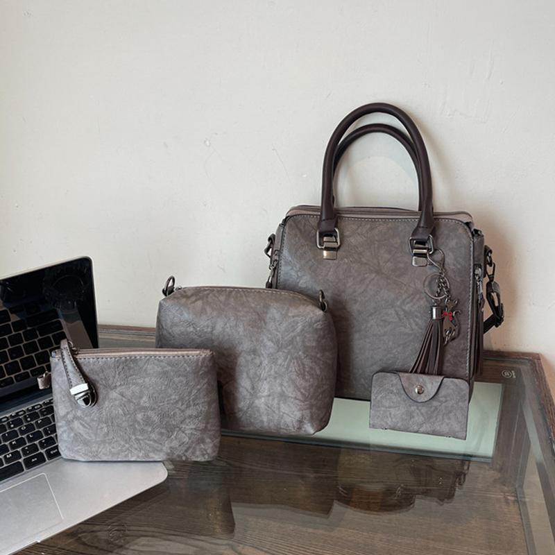 Luxury Brand 4 Psc/set Women's Handbags Large Capacity Crossbody Bag Ladies PU Leather Tote Fashion Shoulder Bags KTY