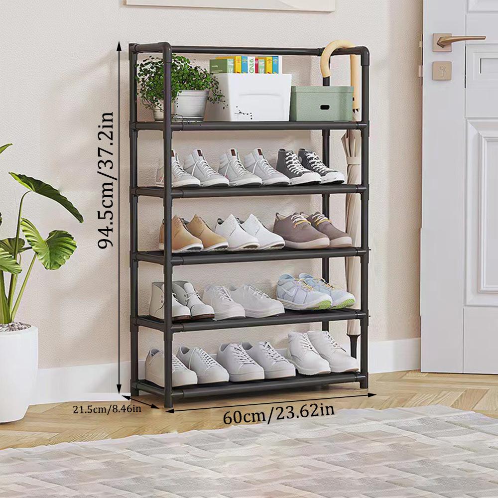 5-Layer Plastic New Simple Multi-Layer Armrest Simple Dustproof Shoe Rack Shoe Storage Rack Dormitory Shoemaker Organizer