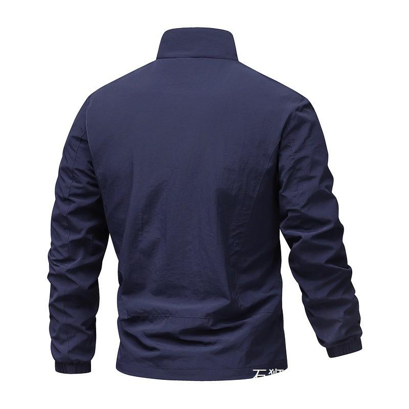 Mens Lightweight Outdoor Casual Jacket With Hood Multiple Pockets Slim Fit Daily Wear
