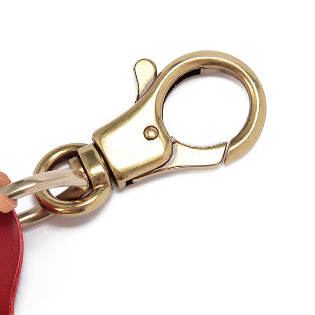 Брелок для ключей Кожаный брелок из натуральной коровьей кожи Унисекс, обесцвеченный коричневый Коричневый [IL BISONTE] Женский Мужской