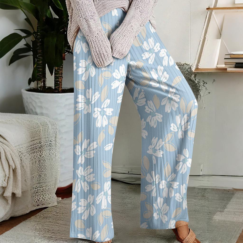Pajama Pants, Sleepwear, Casual Drawstring Elastic Waist Pants, Comfortable Straight-leg Loose Pants