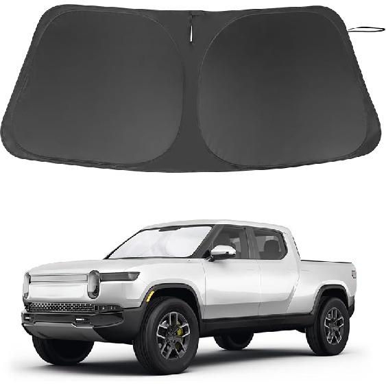 TINGLU Солнцезащитный козырек для Tesla Model X Tesla X 2016-2024 2025 Аксессуары Солнцезащитный козырек на лобовое стекло Защита от УФ-лучей Накидка на солнцезащитный козырек С