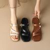Summer New Style with A Simple Heel and Roman Sandals for Women's Slippers In Large Size with A Straight Drag