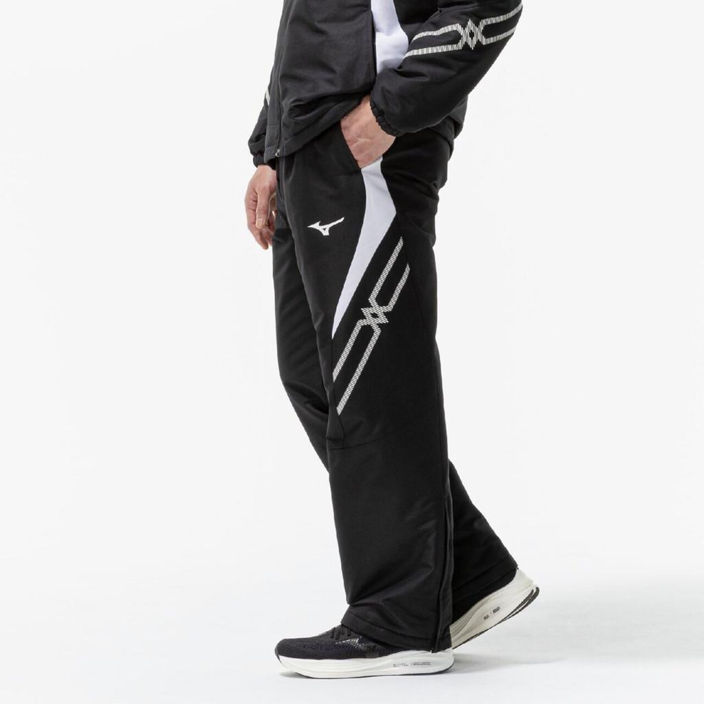 Mizuno MC Line Утеплённые брюки Breath Thermo Black x 32MFC630, Материал с функцией генерации тепла, Водоотталкивающие, Ветронепроницаемые, Белые,