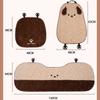Winter Warm Plush Car Seat Cushion Universal Seat Supports Car Headrest Neck Pillow Plush Dog Cartoon Comfortable Waist Pillow