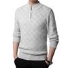 Осень и зима модный и удобный повседневный вязаный свитер модный мужской вязаный жаккардовый свитер на молнии