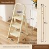 Multi-Functional Folding Indoor A-Frame Step Ladder with Handrail, Thickened Step Stool, Telescopic Design