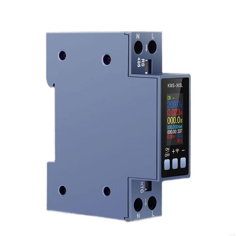 Current Power Factor KWH Electric Frequency Temperature Testing Meter Din Monitors Power Energy Tester A0KF