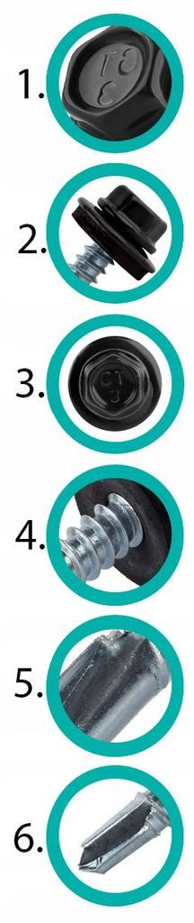 Self-tapping screws GT3 Z14 4.8x19mm RAL 9005