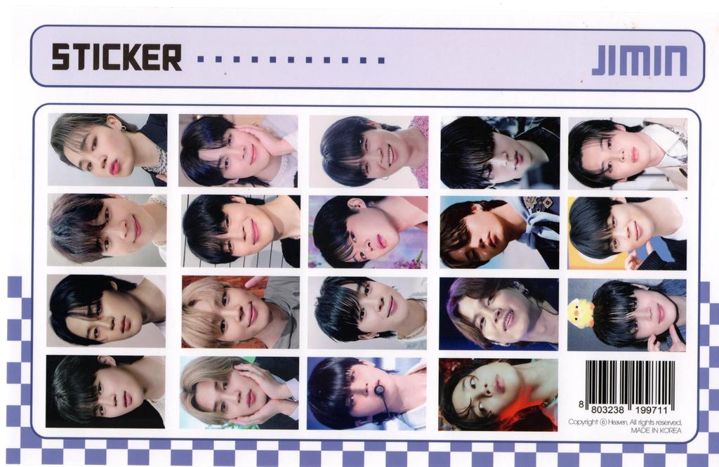 Набор наклеек для настольного календаря Чимина (Фотокнига) 2026-2027 (2 года) + К-ПОП