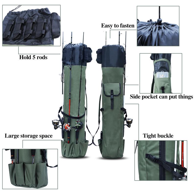 Fishing Bag 120cm Convenient High Capacity Fishing Rod Bag Black/green Fishing Bag Outdoor Sports Fishing